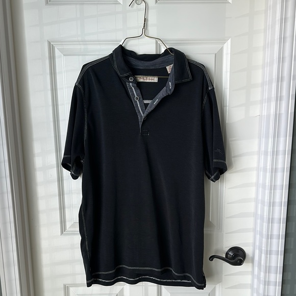 Tommy Bahama men's Black Polo Shirt size medium - Picture 1 of 5